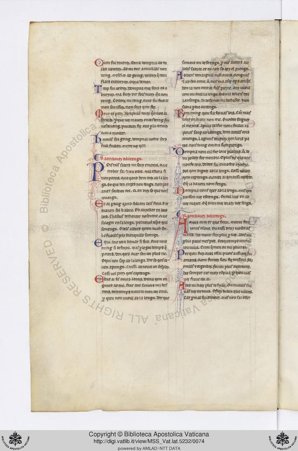 Chanson VIII, manuscrit A, feuillet 35v