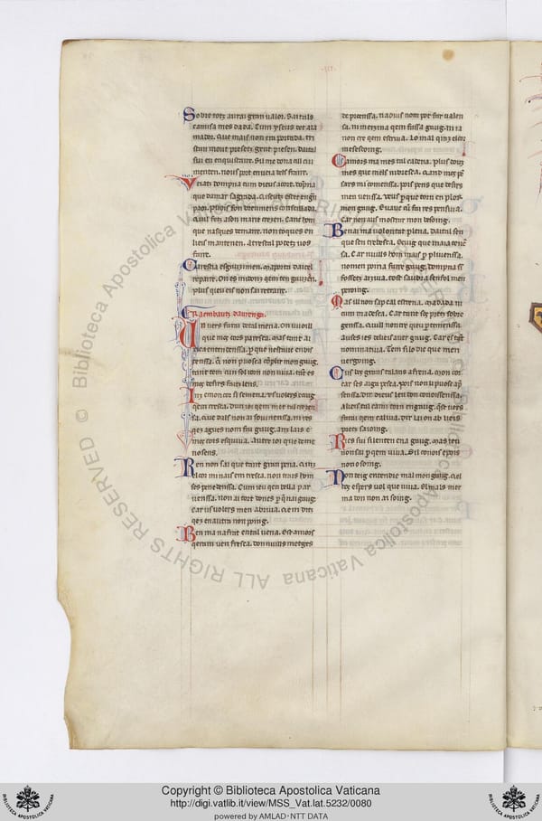 Chanson V, manuscrit A, feuillet 38v