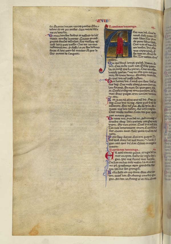 Chanson XVII, manuscrit K, feuillet 129v